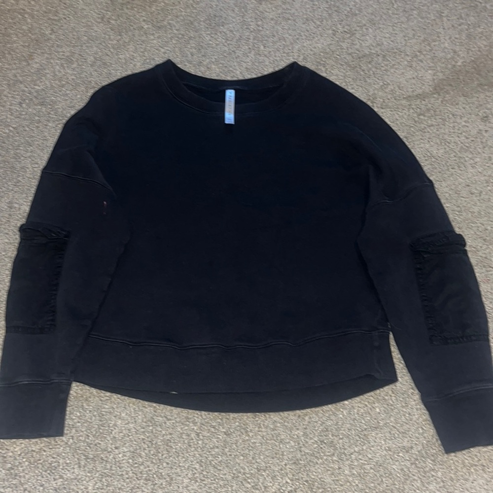 Fabletics XS Black Sweatshirt